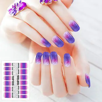 14pcs Glitter Gradient Color Nail Stickers Nail Wraps Full Cover Nail Polish Sticker DIY Self-Adhesive Nail Art Decoration
14pcs Glitter Gradient Color Nail Stickers Nail Wraps Full Cover Nail Polish Sticker DIY Self-Adhesive Nail Art Decoration