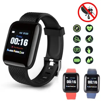 

Smart Watch Ultrasonic Mosquito Repellent Bracelet Heart Rate Record Call Reminder Sleep Monitor Bluetooth USB Wristband
