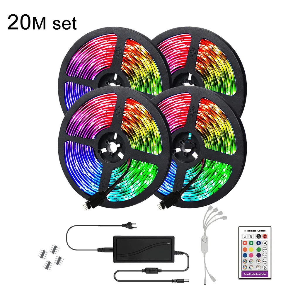 Светодиодная лента, совместимая с Bluetooth, Wi-Fi контроллер, Гибкая RGB 5050, декоративная подсветка, лампа, ночник, светящаяся лента
Светодиодная лента, совместимая с Bluetooth, Wi-Fi контроллер, Гибкая RGB 5050, декоративная подсветка, лампа, ночник, светящаяся лента