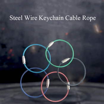 10pc 20pc 150mm Screw Lock Gadget Ring Stainless Steel Wire Cable Rope Holder Keyring EDC Key Chain Carabiner Outdoor Keychain
10pc 20pc 150mm Screw Lock Gadget Ring Stainless Steel Wire Cable Rope Holder Keyring EDC Key Chain Carabiner Outdoor Keychain