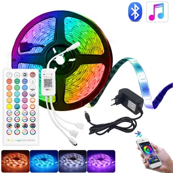 Bluetooth Music/WIFI Controller SMD2835 5050 LED Strip Light RGB Flexible Ribbon fita RGB LED light 5M 10M 15M Tape Diode DC12V
Bluetooth Music/WIFI Controller SMD2835 5050 LED Strip Light RGB Flexible Ribbon fita RGB LED light 5M 10M 15M Tape Diode DC12V