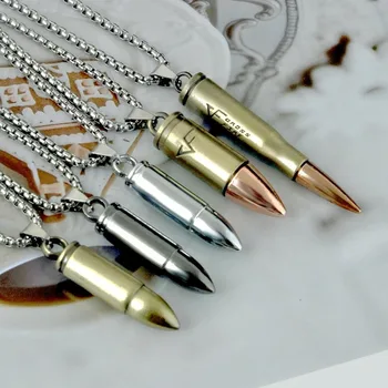 Pot Group Bullet Titanium Steel Necklaces Classic Style Solid Warhead Statement Pendant Necklaces for Men Jewelry Gifts Punk
Pot Group Bullet Titanium Steel Necklaces Classic Style Solid Warhead Statement Pendant Necklaces for Men Jewelry Gifts Punk