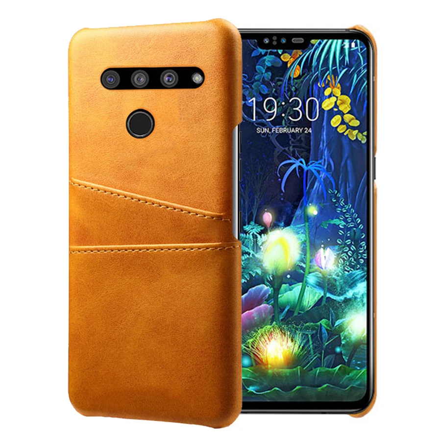 SCK кожаный держатель для карт слоты чехол s LG V50 ThinQ V40 V30 V20 V10 G7 G6 G5 V50S G8X