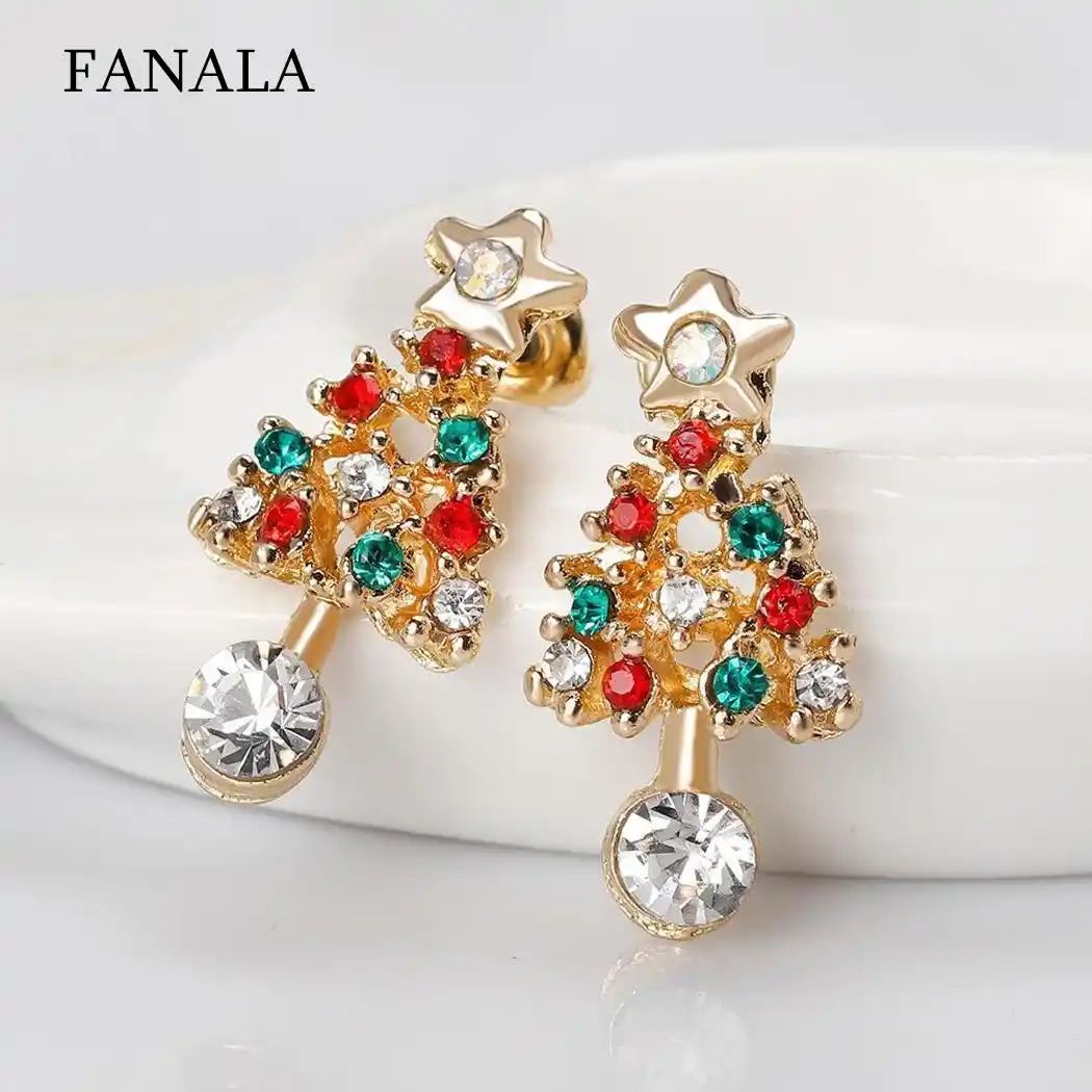 new women fashion earrings jewelry christmas tree