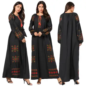 Embroidery Abaya Muslim Women Long Maxi Dresses Vintage Casual Islamic Loose Robe Kaftan Jilbab Drawstring Clothing Dubai Gowns
Embroidery Abaya Muslim Women Long Maxi Dresses Vintage Casual Islamic Loose Robe Kaftan Jilbab Drawstring Clothing Dubai Gowns