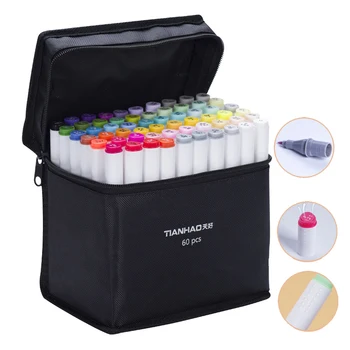 Sketch Markers 30/40/60/80 Colors Dual Tips Alcohol Graphic Sketch Twin Marker Pen With Bookmark Manga Drawing Art Supplies
Sketch Markers 30/40/60/80 Colors Dual Tips Alcohol Graphic Sketch Twin Marker Pen With Bookmark Manga Drawing Art Supplies