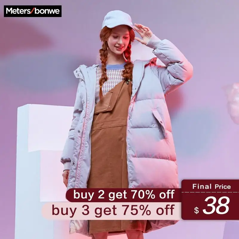 Metersbonwe New Long Warm Down Jacket Women Winter Warm 80% White Duck Down Hooded Female outdoor Coat Winter Outwear
Metersbonwe New Long Warm Down Jacket Women Winter Warm 80% White Duck Down Hooded Female outdoor Coat Winter Outwear