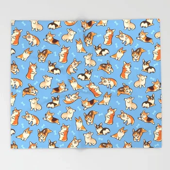 Dog Corgi Cartoon Throw Blanket Cute Kids Design Blue Jolly Corgis Blankets for Beds Christmas Decorations for Home
Dog Corgi Cartoon Throw Blanket Cute Kids Design Blue Jolly Corgis Blankets for Beds Christmas Decorations for Home