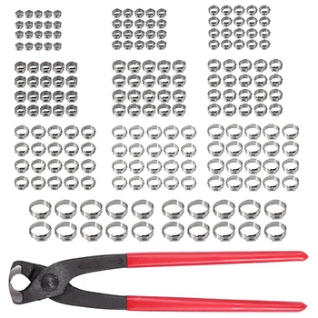 201Pcs Stepless Hose Clamp Single Ear Hose Clamps Stainless Steel Cinch Clamp Rings Pipe Clamps Pliers Tool Kit
201Pcs Stepless Hose Clamp Single Ear Hose Clamps Stainless Steel Cinch Clamp Rings Pipe Clamps Pliers Tool Kit