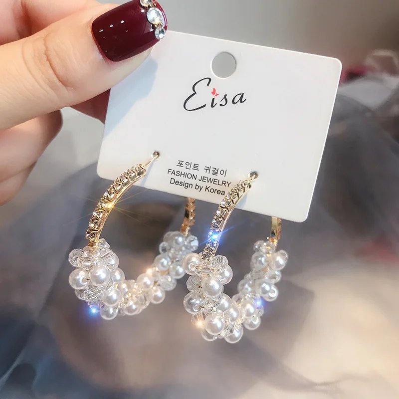 925 silver needle creative new pearl earring temperament web celebrity popular earrings 2019 trendy round earring girl
925 silver needle creative new pearl earring temperament web celebrity popular earrings 2019 trendy round earring girl