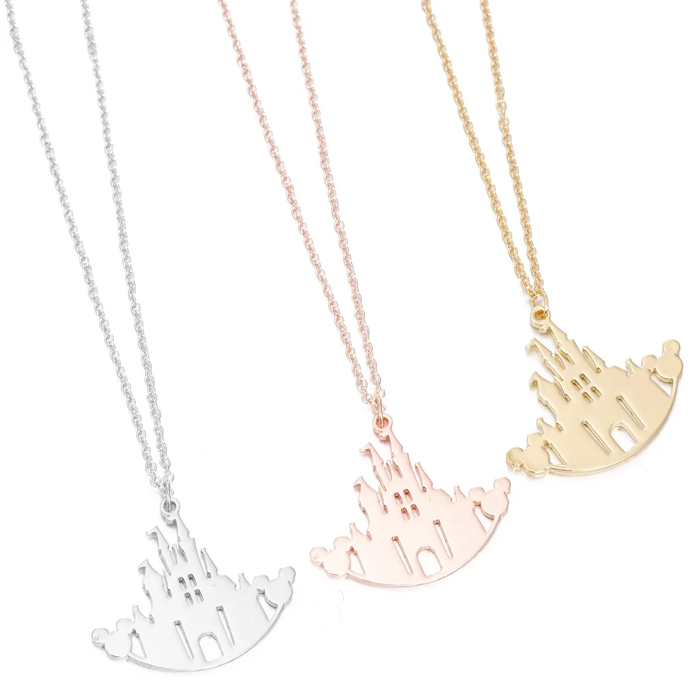 cute mickey stainless steel necklaces for women jewelry cartoon