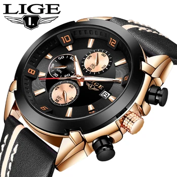 LIGE Leather band Quartz Men's Watches Top Luxury Brand Multifunction Sports Chronograph Watch Men Date Clock Relogio Masculino
LIGE Leather band Quartz Men's Watches Top Luxury Brand Multifunction Sports Chronograph Watch Men Date Clock Relogio Masculino