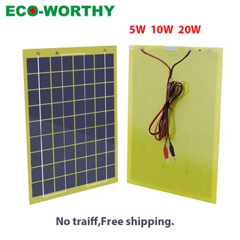 ECOWORTHY Portable 10W Solar panel 5Watt 20W 12V off grid system solar panel kit Garden Fountain laptop Battery Charger W/Diode 
ECOWORTHY Portable 10W Solar panel 5Watt 20W 12V off grid system solar panel kit Garden Fountain laptop Battery Charger W/Diode