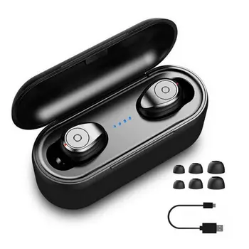 Bluetooth 5.0 Earphone IPX6 Dust-proof Wireless Stereo TWS Sports Headset Accessories With Charging Case
Bluetooth 5.0 Earphone IPX6 Dust-proof Wireless Stereo TWS Sports Headset Accessories With Charging Case