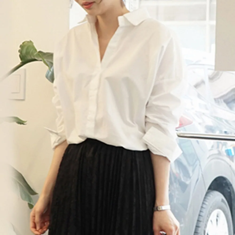 Autumn Spring Female Basic Simple White Oversize Loose Blouses Fall Korean Style Long Sleeve Office Ladies Blouses Leisure Tops
Autumn Spring Female Basic Simple White Oversize Loose Blouses Fall Korean Style Long Sleeve Office Ladies Blouses Leisure Tops