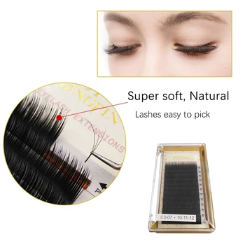 

New 12 Rows mink eyelash extension 0.07mm Thickness professional individual lashes B C D Curl makeup 8-13mm false lashes cilios