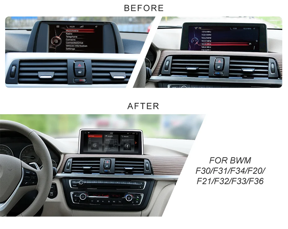 Best IPS car Radio for BMW F30/F31/F34/F20/F21/F32/F33/F36 original NBT system Android 7.1 autoradio gps navigation multimedia 1