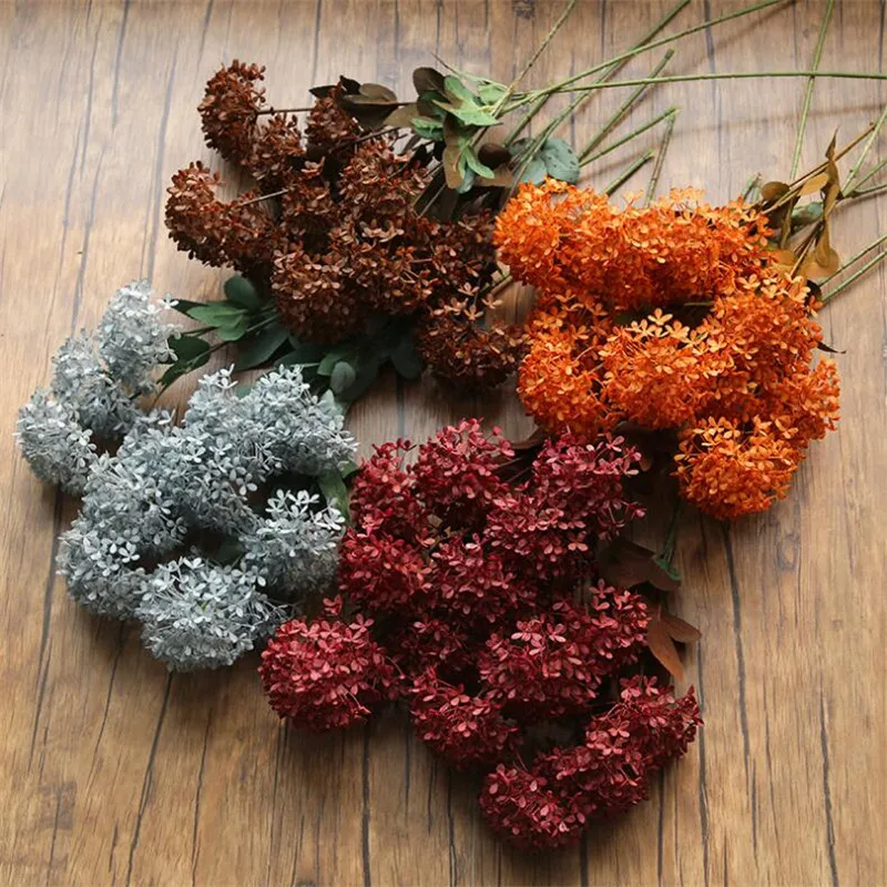 European Fake Hydrangea (3 Stems/Piece) 27.56" Length Simulation Wood Hydrangeas for Wedding Home Decorative Artificial Flowers
European Fake Hydrangea (3 Stems/Piece) 27.56" Length Simulation Wood Hydrangeas for Wedding Home Decorative Artificial Flowers