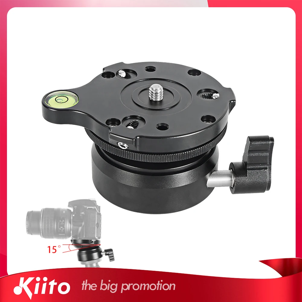 KIITO W11 panning leveling base tripod head camera stand adjusting head with with bubble level for dslr camear tripod
KIITO W11 panning leveling base tripod head camera stand adjusting head with with bubble level for dslr camear tripod