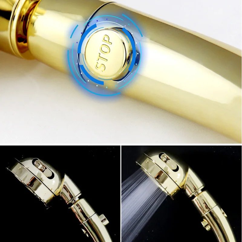 Handheld Shower Head Adjustable Gold Replacement Part Tool Spare Bathroom High Pressure 1pc
Handheld Shower Head Adjustable Gold Replacement Part Tool Spare Bathroom High Pressure 1pc