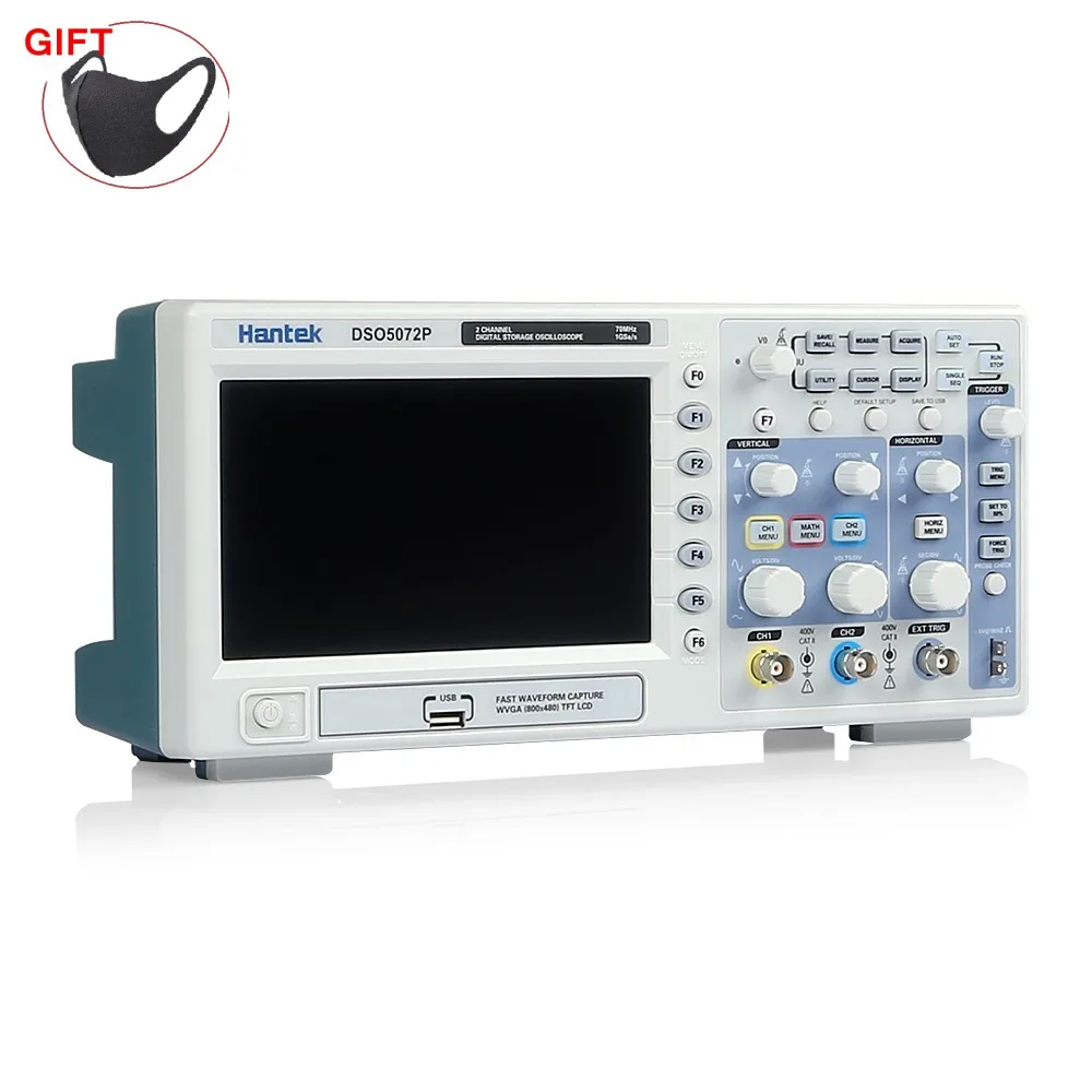 1GSa/s 40K Digital Oscilloscope TFT Signal Waveform Hantek DSO5072P 2 Channels 70MHz Bandwidth WVGA USB Portatil Osciloscope
1GSa/s 40K Digital Oscilloscope TFT Signal Waveform Hantek DSO5072P 2 Channels 70MHz Bandwidth WVGA USB Portatil Osciloscope
