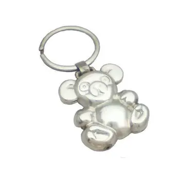 Sterling silver keychain with bear with volume and gloss finish
Sterling silver keychain with bear with volume and gloss finish
