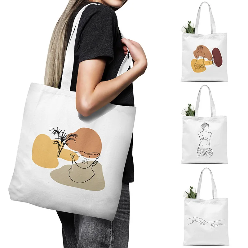 Abstract Art Pattern ladies Canvas Bag Foldable Reusable Shoulder Bag Shopping Girl Simple Style Handbag Storage Grocery Totes
Abstract Art Pattern ladies Canvas Bag Foldable Reusable Shoulder Bag Shopping Girl Simple Style Handbag Storage Grocery Totes