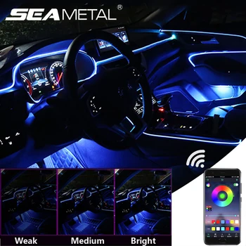 12V LED Car Interior Atmosphere Lamp App Music Control Decorative Light Car Styling Adjustable Brightness Auto Light with Remote
12V LED Car Interior Atmosphere Lamp App Music Control Decorative Light Car Styling Adjustable Brightness Auto Light with Remote