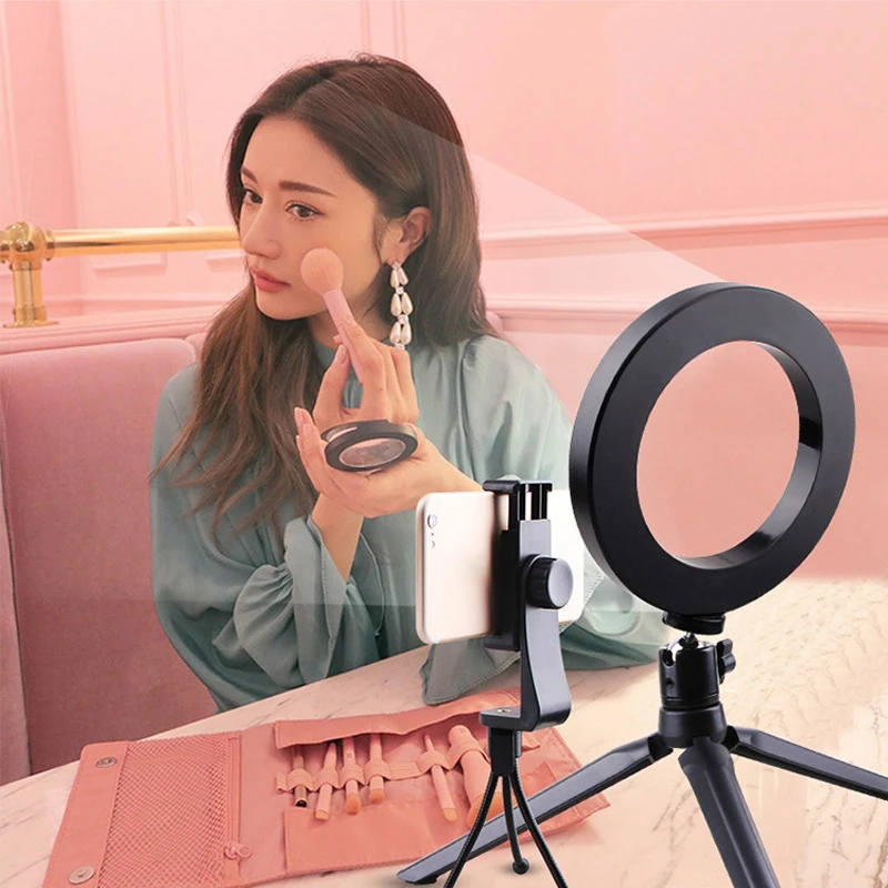 Photography LED Selfie Ring Light 16/20cm Makeup LED Light Ring lamp Lighting Dimmable With Tripod For Makeup Video Live Studio
Photography LED Selfie Ring Light 16/20cm Makeup LED Light Ring lamp Lighting Dimmable With Tripod For Makeup Video Live Studio
