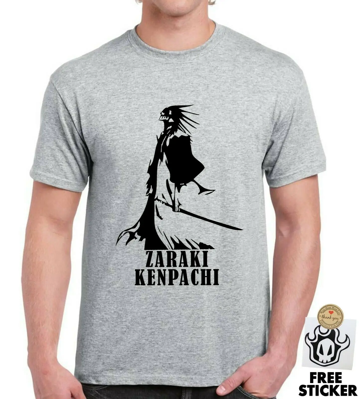 Zaraki Kenpachi футболка Captain 11 Ichigo Отбеливатель Аниме Новый мужской подарок Топ S - 3XL |