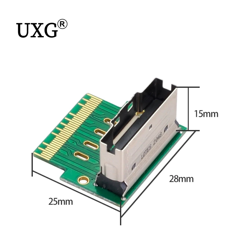 PCI-E Slimline SAS 4.0 SFF-8654 8i 74pin to Male Female Extender Adapter Angled Test Tools | Компьютеры и офис