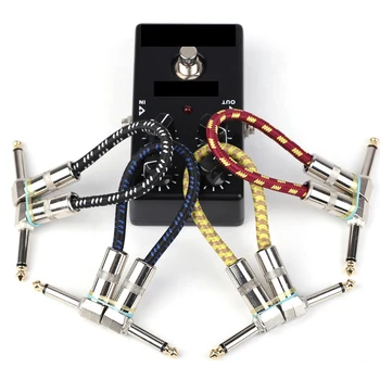 4 Pack 5.9"Guitar Patch Cable with 1/4" Right Angle Plugs,Multicolor Tweed Woven Jacket
4 Pack 5.9"Guitar Patch Cable with 1/4" Right Angle Plugs,Multicolor Tweed Woven Jacket
