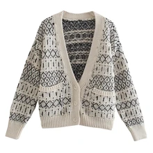 Maxdutti Winter Sweaters Women Indie Folk Vintage Jacquard Weave Single Breasted Loose Cardigans Women Knitted Jacket Women Tops 
Maxdutti Winter Sweaters Women Indie Folk Vintage Jacquard Weave Single Breasted Loose Cardigans Women Knitted Jacket Women Tops