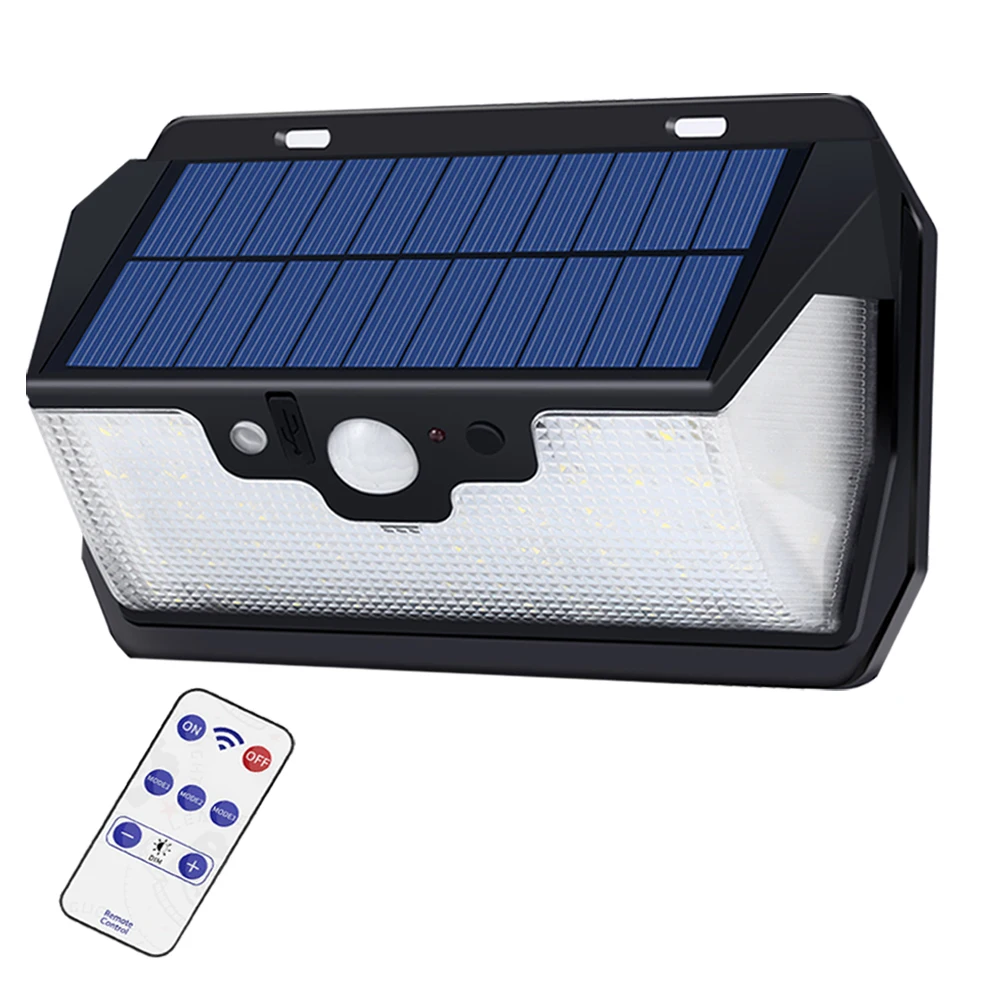 55 Led-Solar-Wall-Light Remote-Control Motion-Sensor Yard Street Outdoor 3 side Lighting Three-Modes
55 Led-Solar-Wall-Light Remote-Control Motion-Sensor Yard Street Outdoor 3 side Lighting Three-Modes