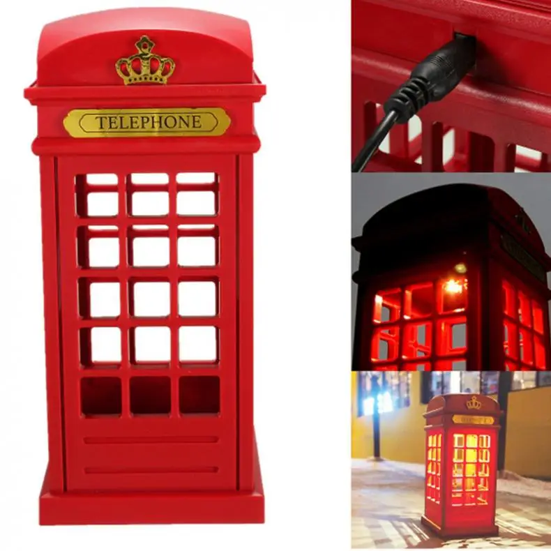 Sale Energy Saving Retro London Telephone Booth Night Light USB Battery Dual-Use LED Bedside Table Lamp
Sale Energy Saving Retro London Telephone Booth Night Light USB Battery Dual-Use LED Bedside Table Lamp