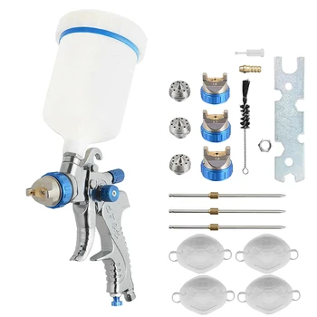 Aluminum Alloy Car Paint Spray Gun High Atomization Furniture Manual Spray Gun With 3 Sets Of Accessories And 4 Masks 
Aluminum Alloy Car Paint Spray Gun High Atomization Furniture Manual Spray Gun With 3 Sets Of Accessories And 4 Masks