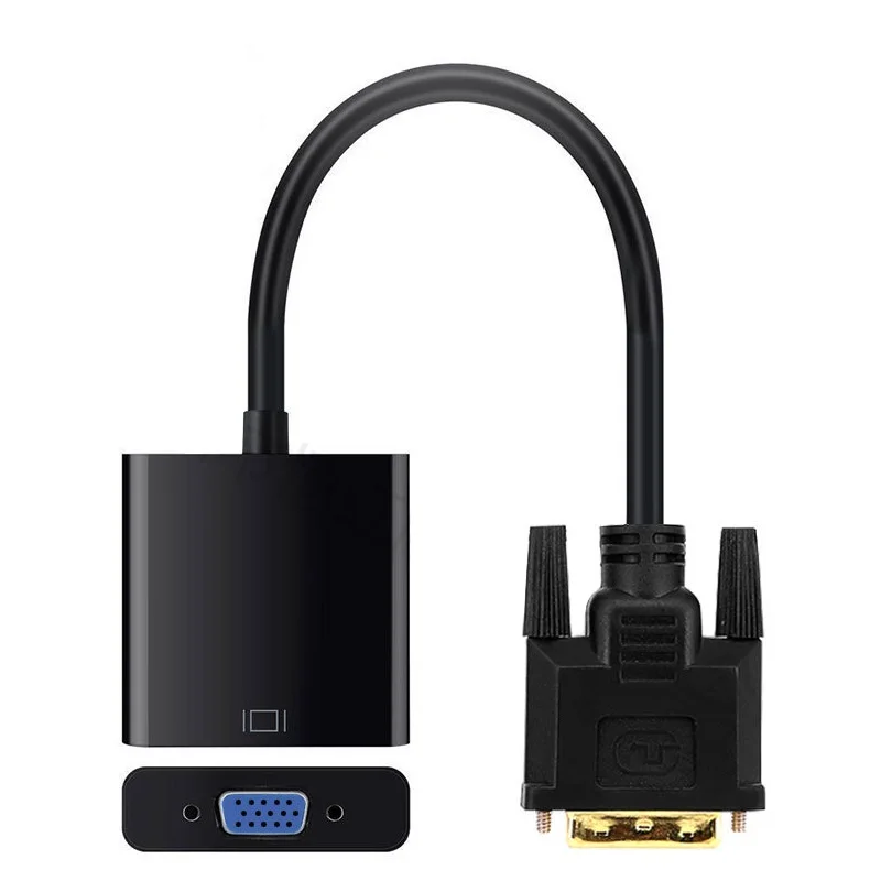 DVI 24+1 Pin Dual Link to VGA 15Pin Active Cable Adapter Converter Plug-and-play HD 1080P DVI-D to VGA Adapter for PC Monitor
DVI 24+1 Pin Dual Link to VGA 15Pin Active Cable Adapter Converter Plug-and-play HD 1080P DVI-D to VGA Adapter for PC Monitor