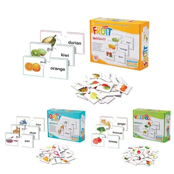 English Word Puzzle Cognitive Card Fruit Vegetable Daily Goods Cognitive Ability Training Engligh Word Learning Card
English Word Puzzle Cognitive Card Fruit Vegetable Daily Goods Cognitive Ability Training Engligh Word Learning Card