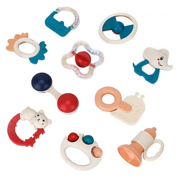 Baby Teether Tool Cute 10PC Baby Rattle, Baby Toy Baby Teether Toy Safety Educational Bottle Toy 40D24 
Baby Teether Tool Cute 10PC Baby Rattle, Baby Toy Baby Teether Toy Safety Educational Bottle Toy 40D24