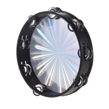 Exquisite Tambourine 10 Inch Wooden Radiant Tambourine Handbell Hand Drum with Double Row Jingles Reflective Percussion Instrume
Exquisite Tambourine 10 Inch Wooden Radiant Tambourine Handbell Hand Drum with Double Row Jingles Reflective Percussion Instrume