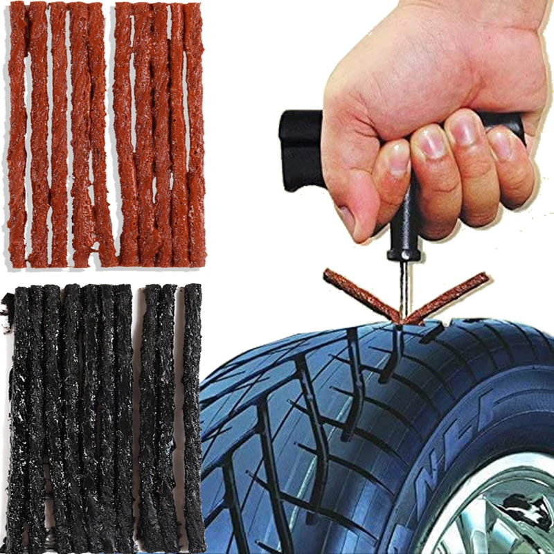 10pcs Car Tire Plug Puncture Repair Strings Seals Rubber Strips for Auto Motorcycle Auto Wheel Tyre High Stickiness Repair Tools
10pcs Car Tire Plug Puncture Repair Strings Seals Rubber Strips for Auto Motorcycle Auto Wheel Tyre High Stickiness Repair Tools