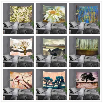 

Forest Tapestry Decor Snowy Trees Wooded Scenery Frosty Winter Park Winter Design Wall Hanging for Bedroom Living Room Dorm