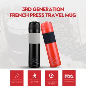 Portable French Press Coffee Maker Travel Mug Manual Patent Plunger Coffee Pots Coffeeware Kitchen Tool 2020 New
Portable French Press Coffee Maker Travel Mug Manual Patent Plunger Coffee Pots Coffeeware Kitchen Tool 2020 New