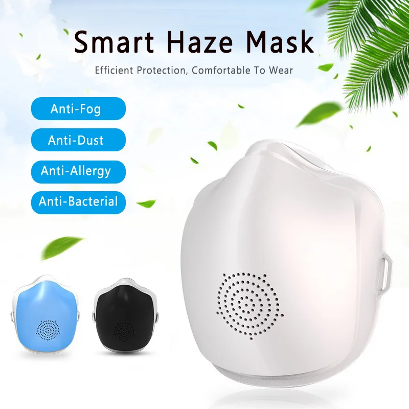 

Smart Haze Electric Mask 4 Layers Composite Filter Anti-Pollution Breathable Mask Anti Smog Dustproof Outdoor Mask