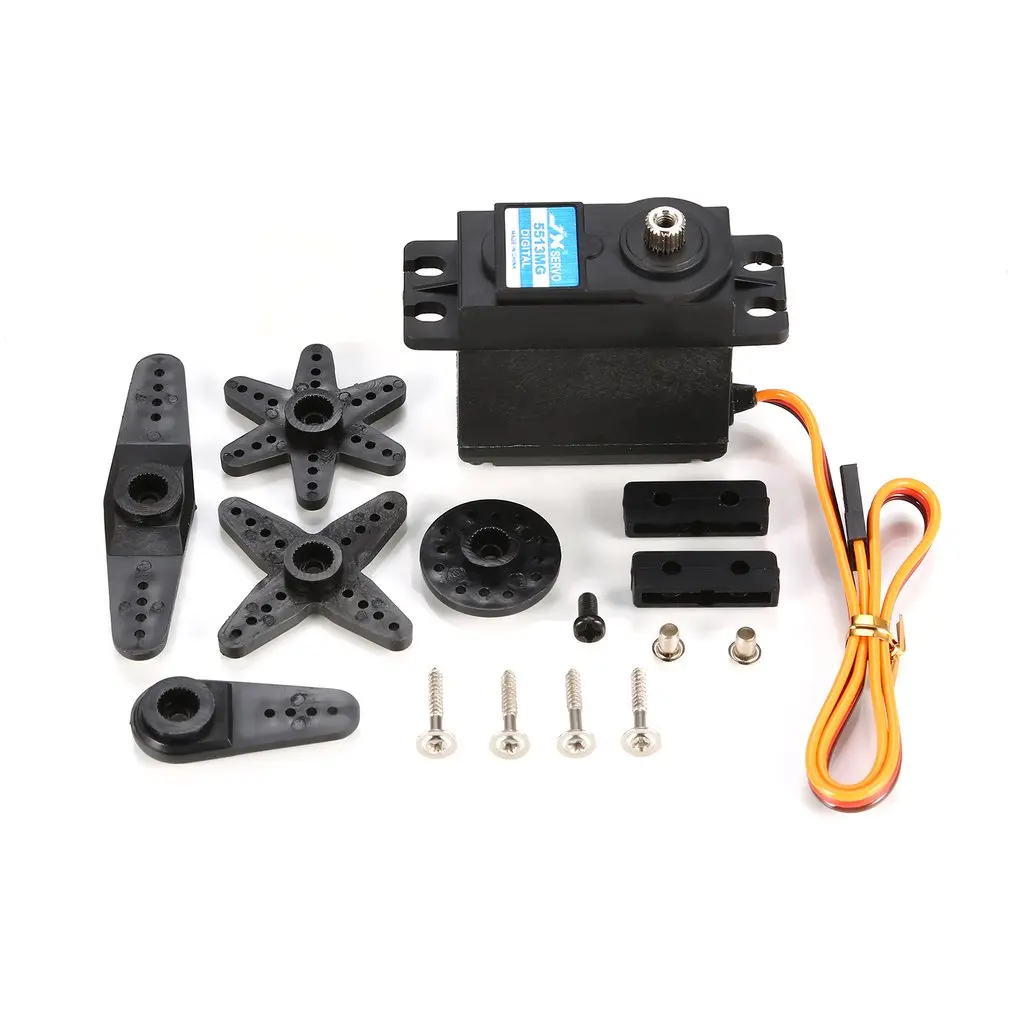 2019 JX PDI-5513MG 4.8-6.0V 13KG 3.0KG Metal Gear 0.10 0.13 Sec Large Torque Digital Servo For 1:8/1:10 REMO RC Car Accessories
2019 JX PDI-5513MG 4.8-6.0V 13KG 3.0KG Metal Gear 0.10 0.13 Sec Large Torque Digital Servo For 1:8/1:10 REMO RC Car Accessories