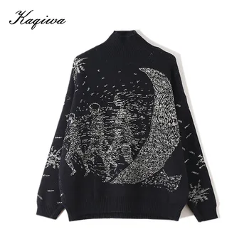 Fall and Winter 2020 New Korean UFO Image Knitted Loose and Thicker Medium and High-collar Small Fresh Woman Sweaters
Fall and Winter 2020 New Korean UFO Image Knitted Loose and Thicker Medium and High-collar Small Fresh Woman Sweaters