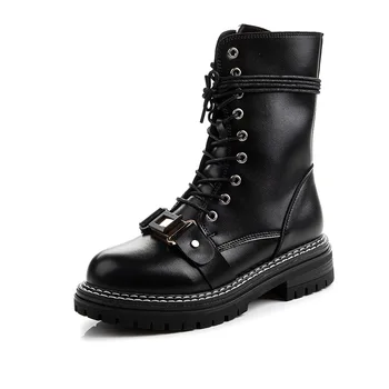 Winter Fashion Black Women's Boots 2019 New Lacing Non-slip Zhongbang The Plush Warm Cotton Comfort Leisure Martin Boots
Winter Fashion Black Women's Boots 2019 New Lacing Non-slip Zhongbang The Plush Warm Cotton Comfort Leisure Martin Boots