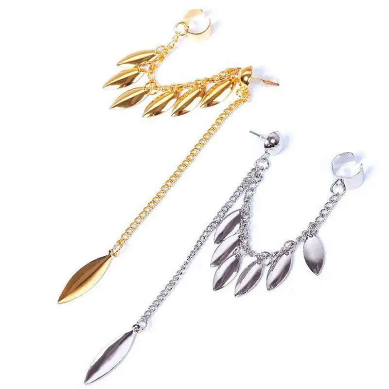 Ear Clip Fashion Personality Metal Leaf Single Tassel Earrings Cuffs For Women Girls Clip On The Ears Cuff Jewelry
Ear Clip Fashion Personality Metal Leaf Single Tassel Earrings Cuffs For Women Girls Clip On The Ears Cuff Jewelry