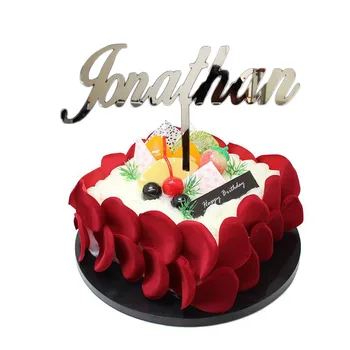 Gold Silver Acrylic Custom Name Birthday Cake Decoration Accessory Personalized Party Cake Decoration Topper Supplies 
Gold Silver Acrylic Custom Name Birthday Cake Decoration Accessory Personalized Party Cake Decoration Topper Supplies