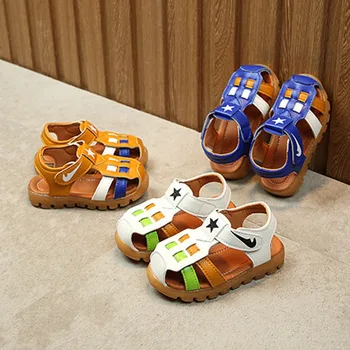 

2020 New Summer Baby Kids Boys Breathable Anti-Slip Casual Mixed Color Shoes Sandals Toddler Soft Soled First Walkers 1-4Y